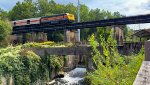 CVSR 6777 crosses Cascade Locks still later in the day.